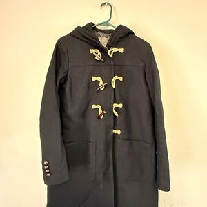 J crew Women's Black wool & cashmere Coat size 6